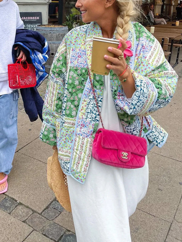 Floral Print Oversized Jacket